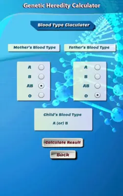 Genetic Heredity Calculator android App screenshot 2