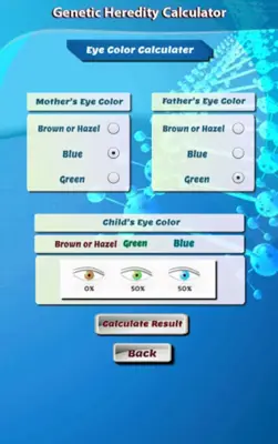 Genetic Heredity Calculator android App screenshot 6